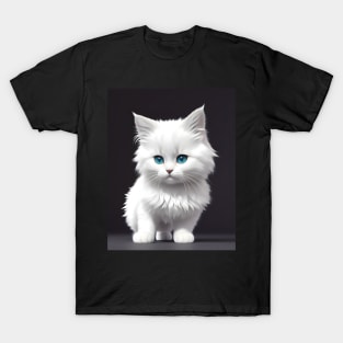 Adorable Cat Illustration - Modern Digital Art T-Shirt